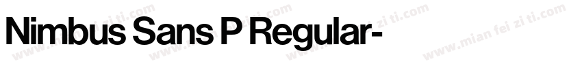 Nimbus Sans P Regular字体转换